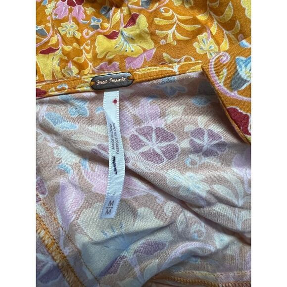 Free People Sasha Mini Dress Floral Sweetheart Neck Summer Size Medium - Picture 6 of 7